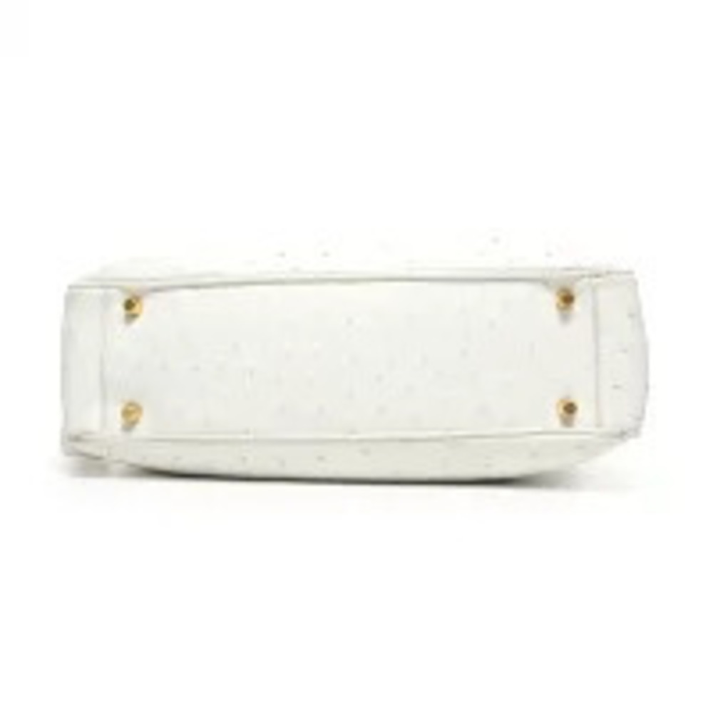 Prada Ostrich Handbag White - Picture 7 of 11